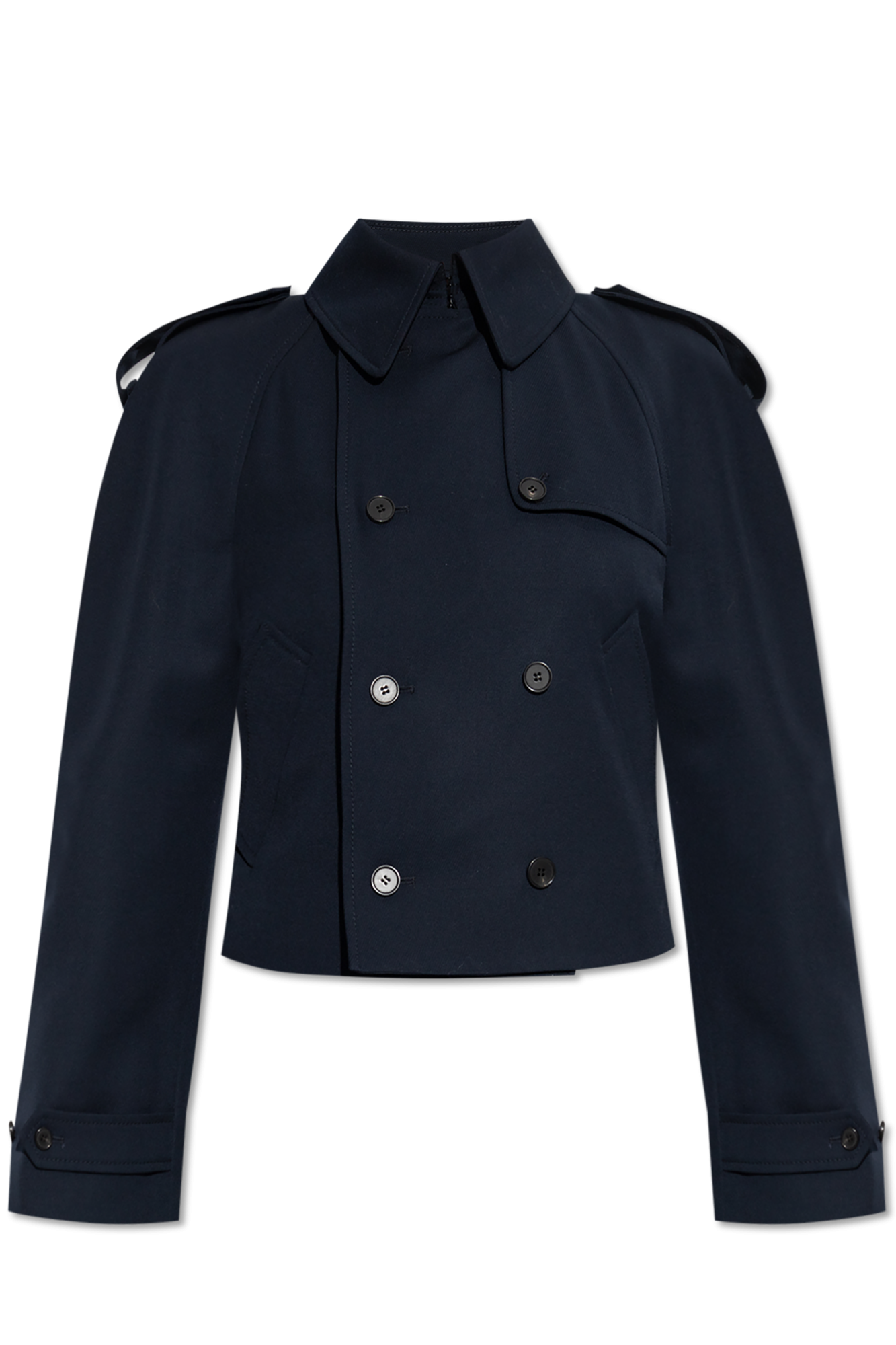 ジャケット Alexander Mcqueen Short Double-Breasted Navy Blue Jacket Alexander McQueen Short double-breasted navy blue jacket